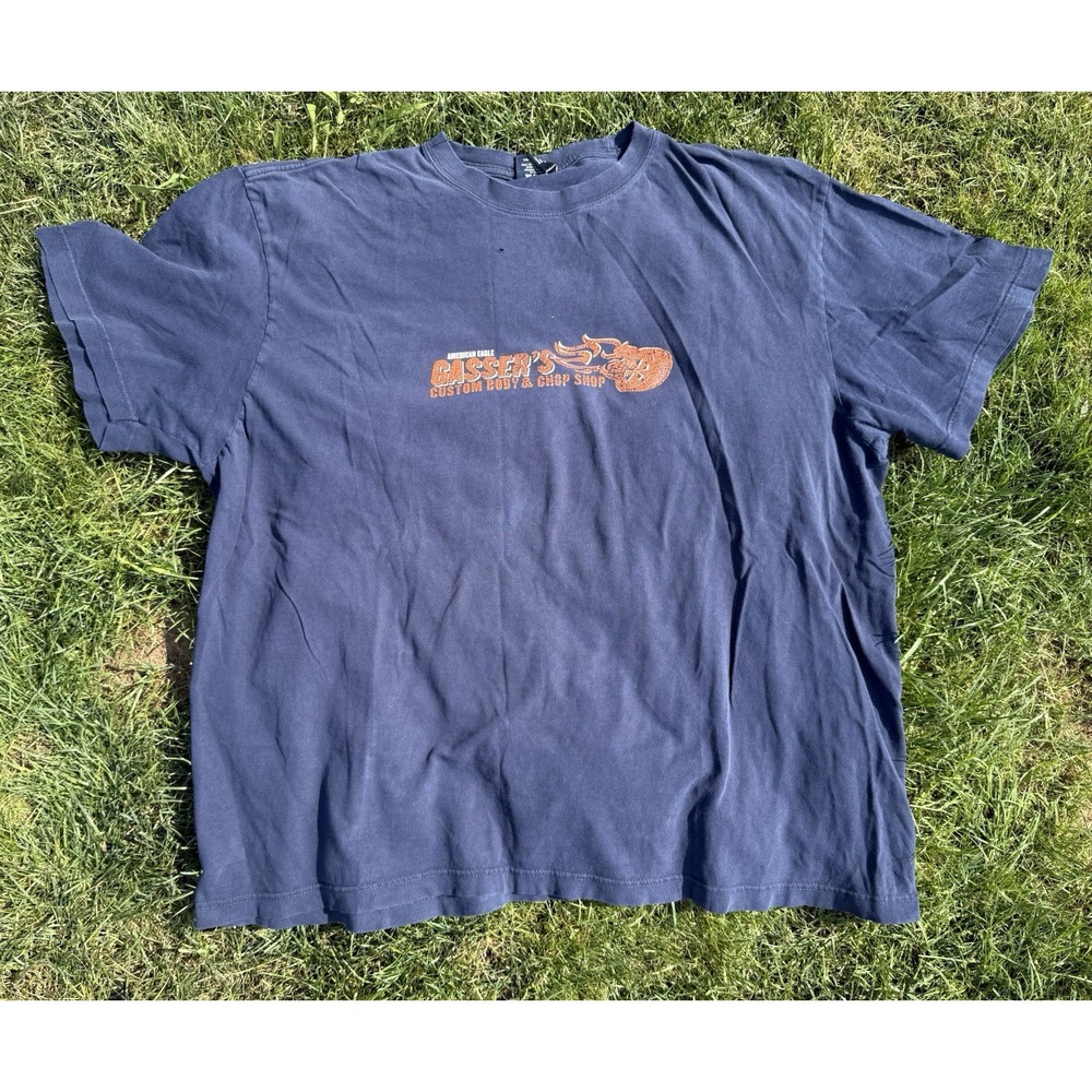 American Eagle T-Shirt Mens XL Gassers Chop Shop Motorcycle Vintage Y2K Logo
